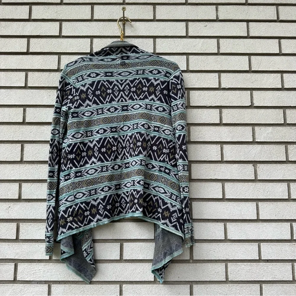 Billabong Show Me Waves Southwestern Drape Cardigan Cotton Blend S Festival Boho